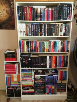 ibookbuddies:Paige’s Book Shelf as of August 2014 :)  Goals man. Fucking goals.