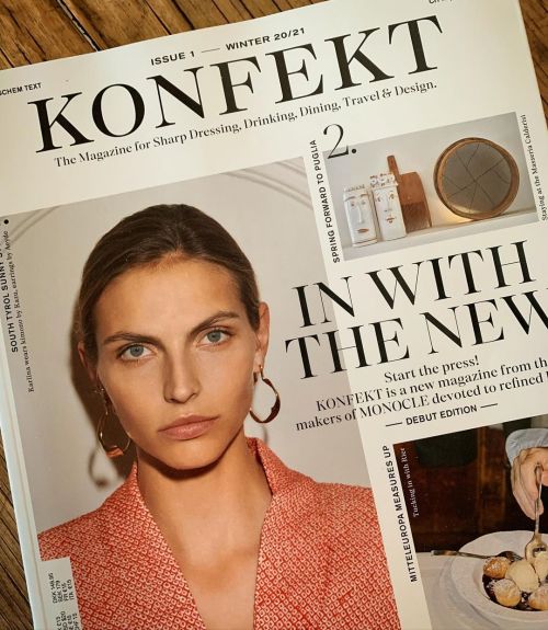 Konfekt the new magazine from the gang at Monocle just arrived “for Sharp Dressing, Drinking, Dining