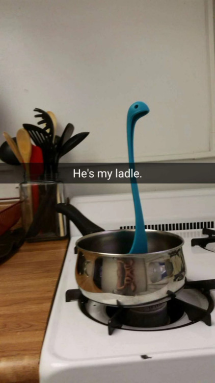 theinturnetexplorer:I can honestly say i’ve never seen a more entertaining ladle.