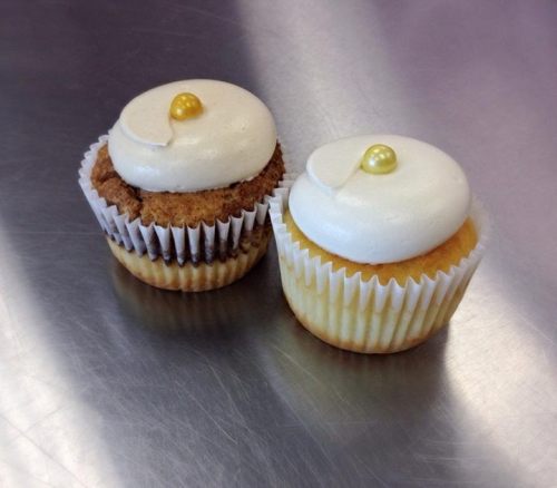 Treat yourself with a cupcake today! You deserve it!
Friday’s Specials:
Peanut Butter Cinnamon Toast: brown sugar-cinnamon swirl cupcake with peanut butter frosting
Piña Colada: pineapple-coconut cupcake with rum flavored butter cream (ALSO GLUTEN...