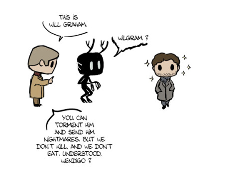 cinabre: What if the Wendigo was Hannibal Lecter’s pet/assistant?Here is the first one! ^^AboutFrenc