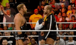 wrestlingoutofcontext:Hugging it out after your parents force you to make up