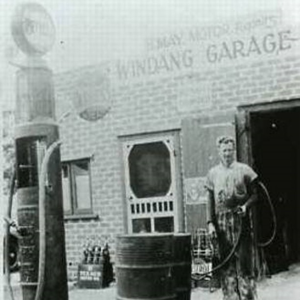 Windang Garage and motor repair shop, with proprietor Horrie May at the petrol bowser in the early 1900’s. Check out more historic photos at www.facebook.com/groups/lostwollongong and discover more about your local heritage at www.lostwollongong.com...