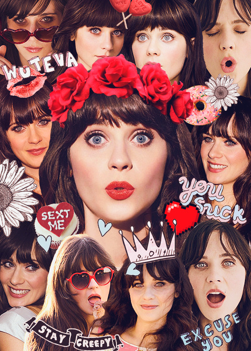 colllages:  requested: zooey deschanel