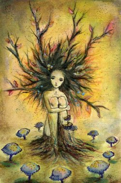 celtic-forest-faerie:  {Little Dryad} by {The-autumnwind}