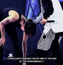 blondejongin:  when jongin forgot to leave the stage during exo m's part in overdose 
