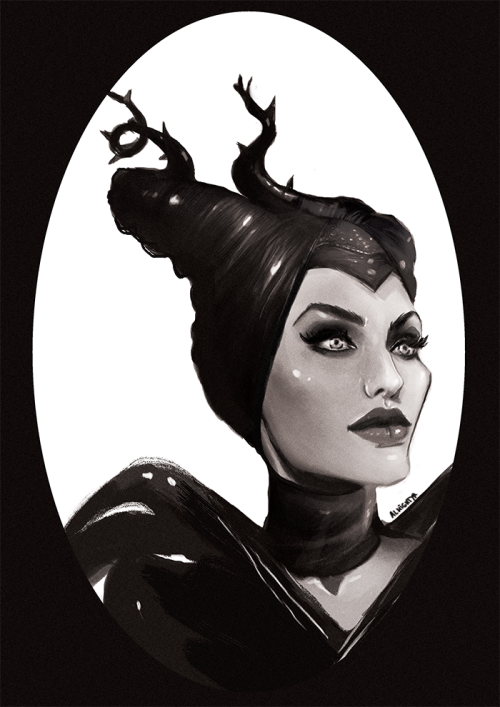 almightyp:Maleficent doodles which were done at like 4 am before the final. I had to draw Maleficent