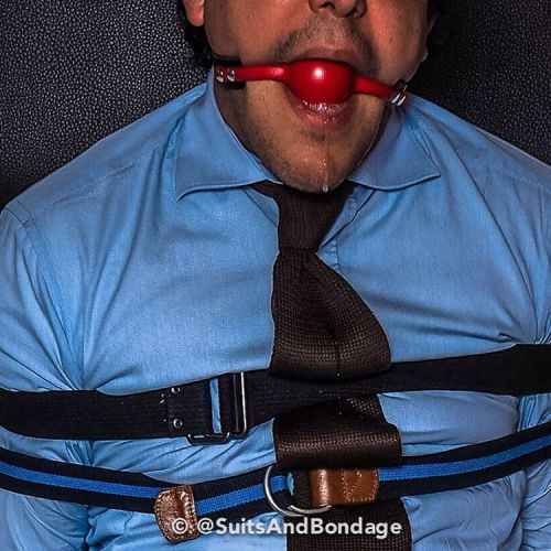 Bound and gagged #SuitsAndBondage #bondage #dapperbondage #bdsm #tight #gagged #ballgagged #sub #loc