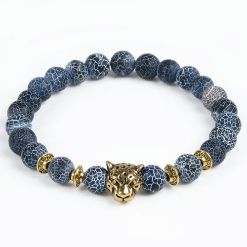 gentclothes:Storm Beads Bracelet with Leopard Charm - Get 10% OFF with code TUMBLR10!