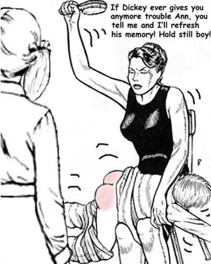 badlidlbrother:“Hmm, she is thinking, now that I know his mom is ok with spanking. Maybe I wil