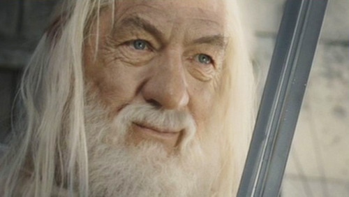 ‘Are you angry with me, Gandalf?’ he said, as their guide went out and closed the door. 