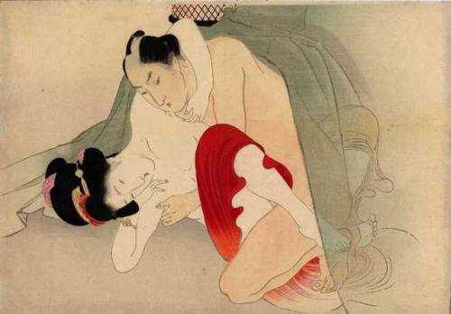 fujiwara57:“Shunga 春画” deTomioka Eisen 富岡永洗 (1864 - 1905).