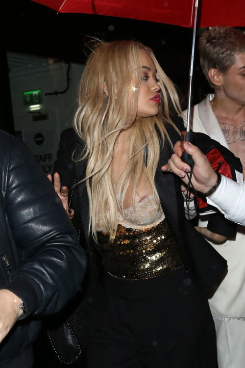 the-happiness-spreader:  Rita Ora’s areola wants out!