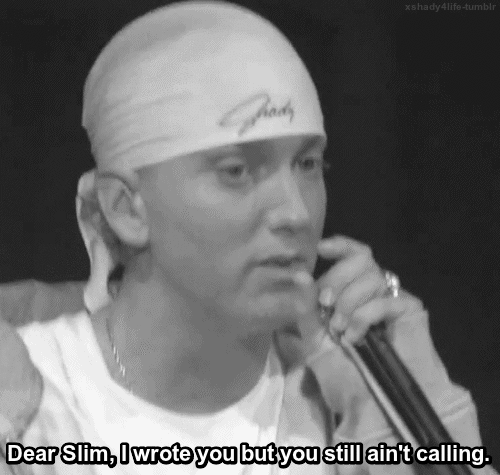 shady-ines-313-madafaka:  xshady4life-deactivated20210626: I left my cell, my pager and my home phone at the bottomI sent two letters back in autumn, you must not’ve got em  there probably was a problem at the post office or something sometimes I scribble