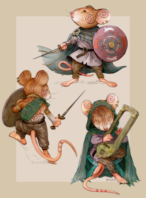 My entry for the ‘Mouse Warrior’ theme set by the Character Design Challenge last month. ^^https://w