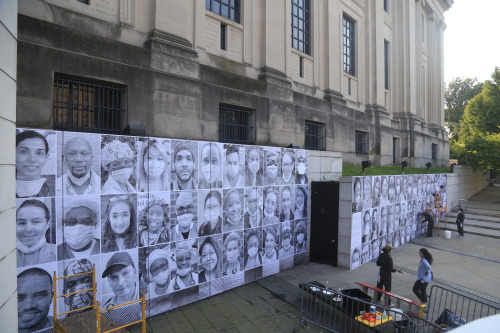 The walls along our plaza are once again activated with portraits by JR’s Inside Out Project. 