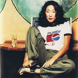 villafyingeve:these images of sandra oh in the 90&rsquo;s/early 00&rsquo;s