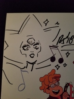 bismuth: two rebecca drawings of white diamond!! credits to @antleredfox for the first one!!
