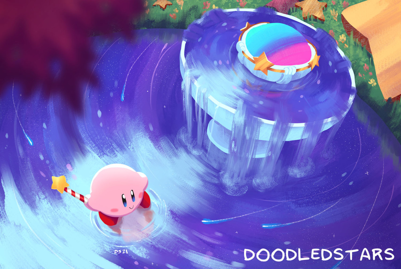 Fountain of Dreams' 💫⛲️ My first kirby fanart! I don't know why