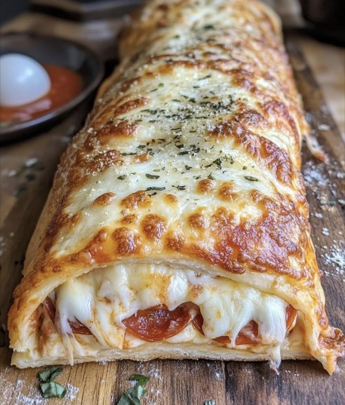 Cheesy Pepperoni Stromboli