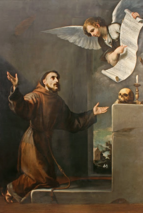 coriesu:Saint Francis receives the Seven Privileges from the AngelJosé de Ribera⏤1st. half  17th. ce