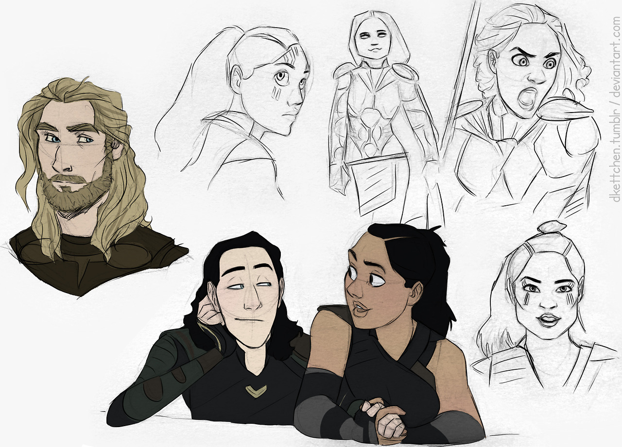 Disney Ragnarok Sketchdump
EYOOO this is me tryna figure out how to draw Val correctly xD (big eyes, lil nose, :3 mouth (Val is adorable)) PLUS SOME MORE VALKI BECAUSE AGAIN THEY’RE STILL MY LIFE, also a Thor cause I wanna be able to draw him as the...