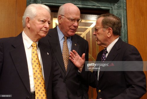 idvoteforthatdaddy:Sens. Robert Bryd (D-WV), Pat Leahy (D-VT) and Ted Stevens (R-AK)