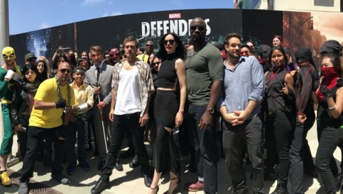 marvelentertainment: Cosplay meet-up — CRASHED. #Defenders #MarvelSDCC I love how everybody&am