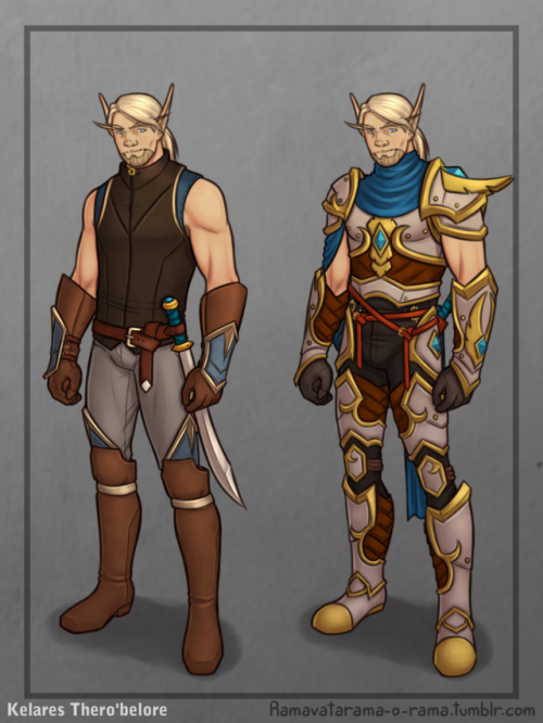 ramavatarama-o-rama: Finally finished those 2 outfits, so now I can upload this whole thing together! I had a lot of fun with Kelares current outfits, so I kinda wanted to take a look back, so far until his late life on Quel’thalas (probably will be