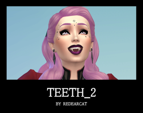 Teeth_2Maxis MatchBase GameNew MeshHuman, Alien, Vampire, MermaidTeen, Adult, Elder2 swatches (origi