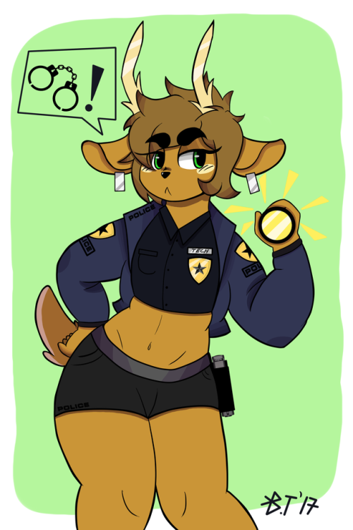 wirelesspony:Detective Deer ! ! !@gummysquids T H I C C Fursona