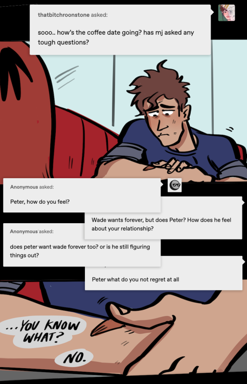 ask-spiderpool: M!A - Peter can’t tell a lie for 5 remaining asks.