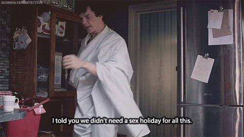 aconsultingdetective:   Legit Johnlock Scenes  Every day at 221B can be a sex holiday.