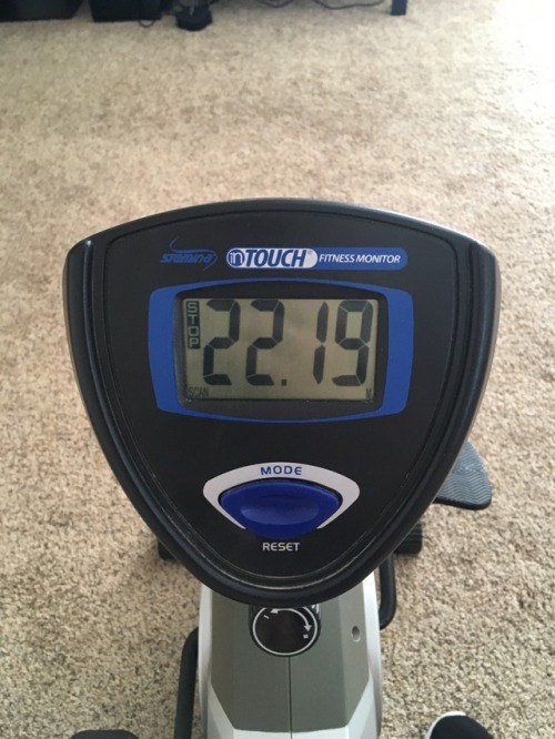 pumasocks89:  22 miles on the stationary bike in my goldtoes