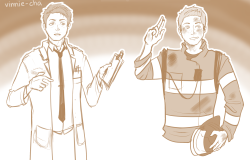 vinnie-cha:  Dean is a fireman who is purposely careless so that he can have an excuse to see Cas at the local hospital. And Cas, along with all the other doctors are just sick of his shit —— firefighter!Dean and doc!Cas au 