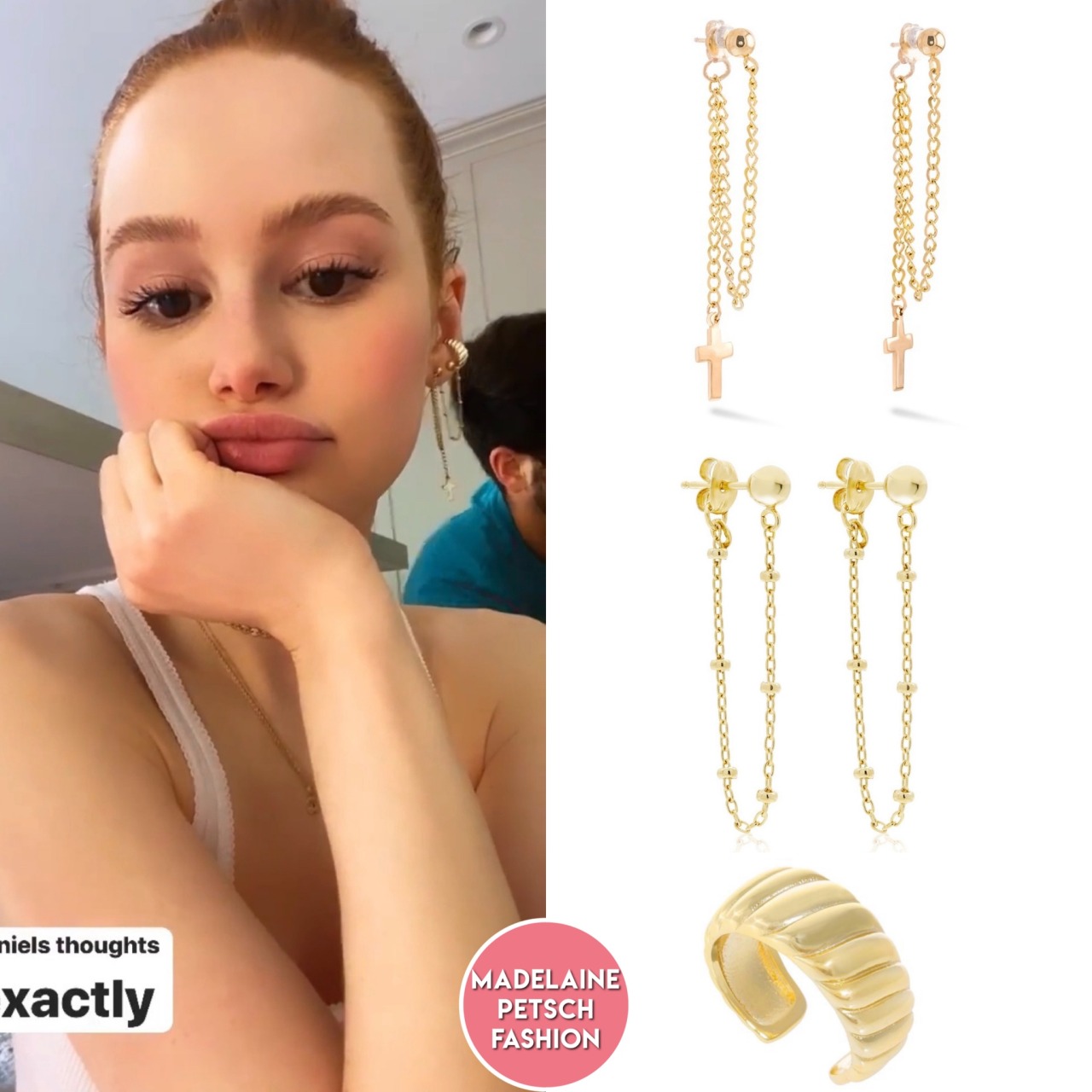 Madelaine Petsch Fashion — Instagram Story. Madelaine wore the Stone And