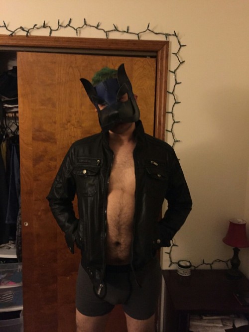 XXX bimasterdax:My playful pup wearing my leather photo