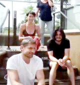 goldenfools:  Lena Headey, Kit Harington & Nikolaj Coster-Waldau doing the Ice Bucket Challenge [x] 