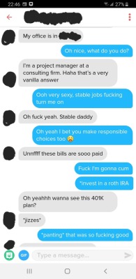 tinderventure:  Casually talking financial responsibility