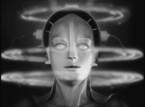 thewisecrackingtwenties:Epic avatar scene in Metrópolis (1927) by Fritz Lang.