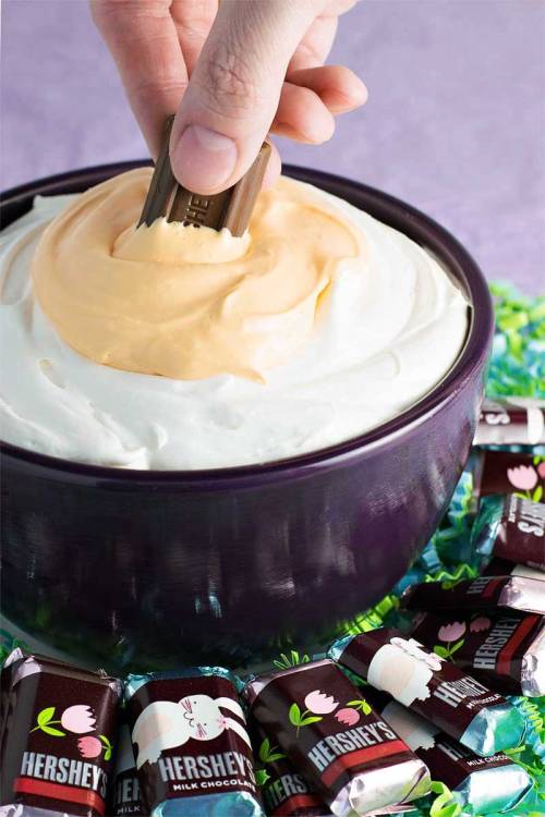 Cadbury Creme Egg Dip! If you love Cadbury Creme Eggs, you’ll love this dip! Sweet and sticky,