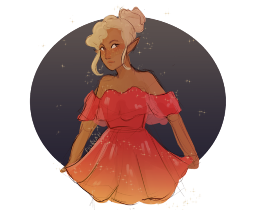 lesbeauan:fioblah:a lup doodle that got predictably wildly away from me[Image description: A digital