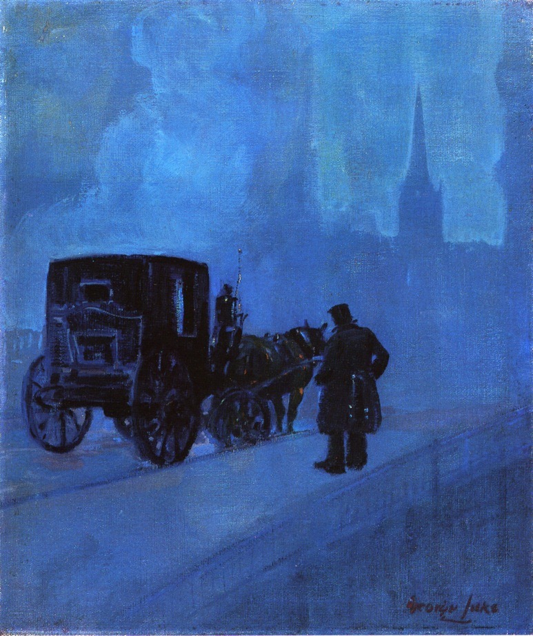  George Luks  A Foggy Night 