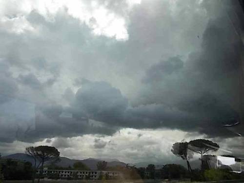 Landscapes, clouds &amp; pines in Italy, Naples area. Feat.: Vezuvius volcano in clouds (fot. 2).