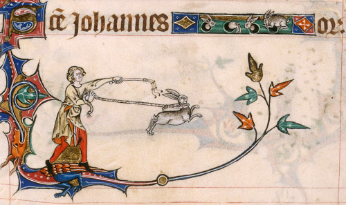 Monday. back to work. Gorleston Psalter, England 14th century.British Library, Add 49622, fol. 209r