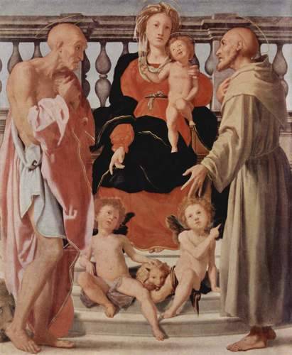 Madonna with St. Francis and St. Jerome, 1522, Jacopo PontormoMedium: oil,wood