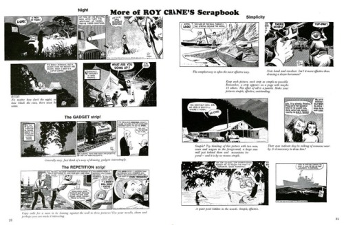 From Roy Crane’s “scrapbook”: a handout on how to draw comics.