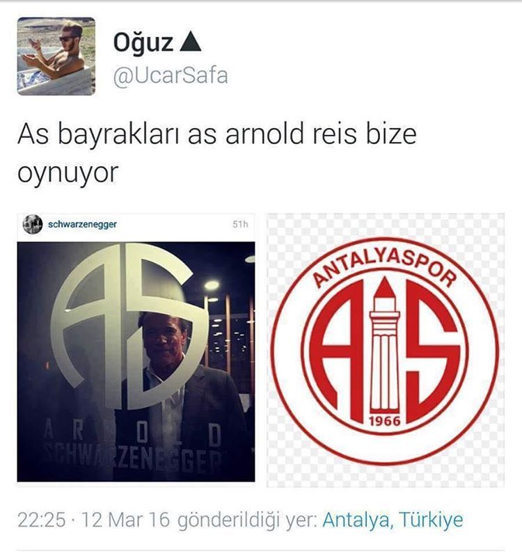 As bayrakları as Arnold...