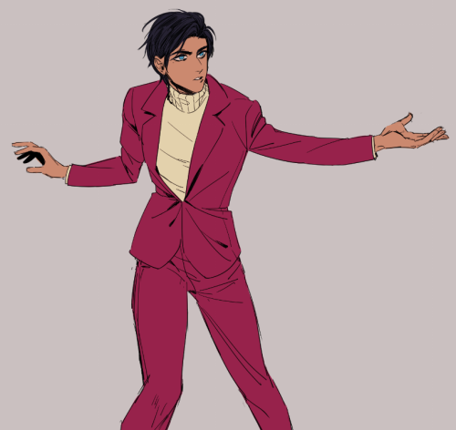 americankimchi:couldn’t stop thinking abt pink suit dick grayson so i doodled him 