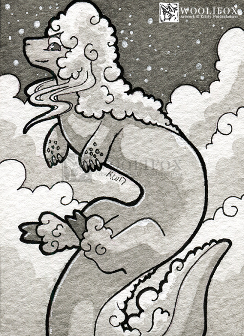 Inktober 2017 Day 19 “Cloud”A design of another concept closed species I&rsquo;m working on.Original